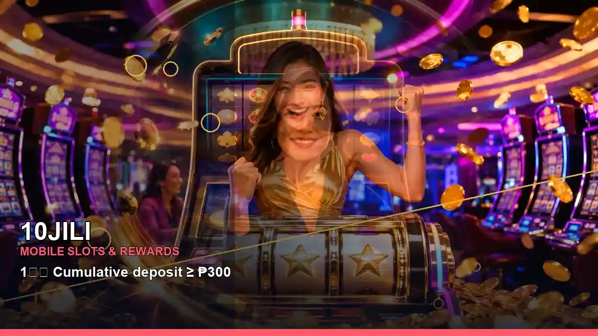 10JILI Dragon Fortune information for Philippine users, shown in a close-up VIP lounge scene with casino rewards