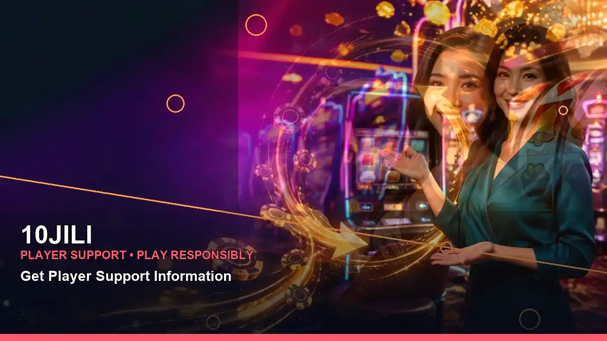 10JILI adventure slot games shown with an adult Filipina casino host in a balanced right-aligned composition